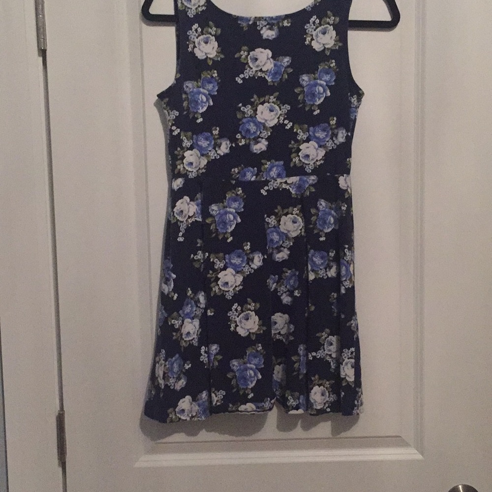 Blue floral dress